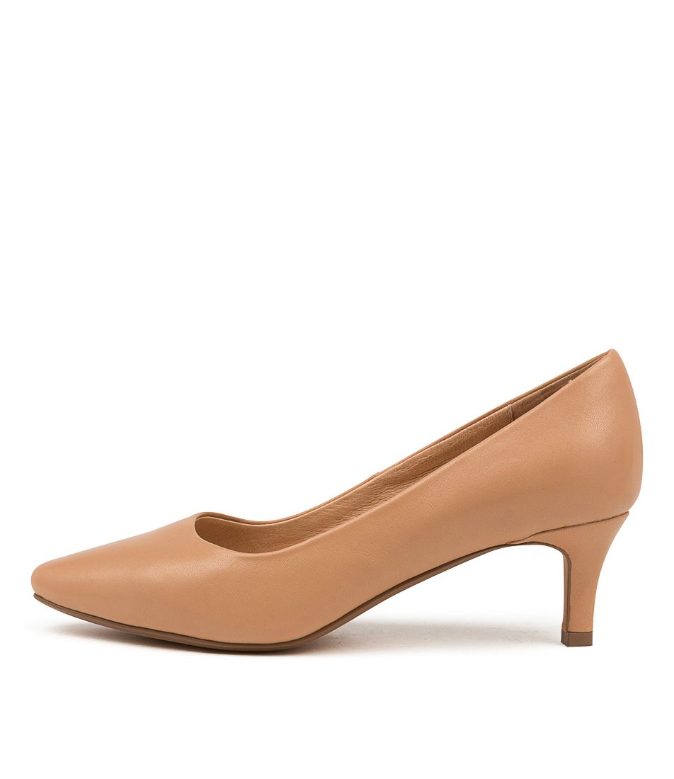 TANGLE NUDE LEATHER HEELS
