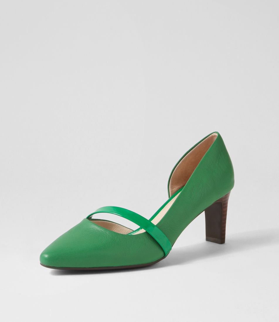 Narda2 Emerald Leather Patent Heels