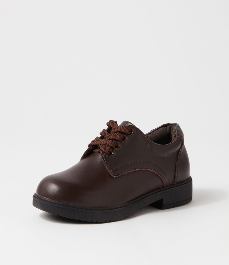 Arrow Iii Brown Leather Lace Up Flats