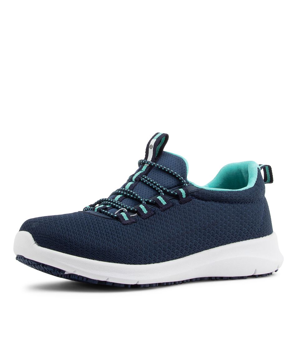 Kanfen Navy-Aqua Mesh Sneakers