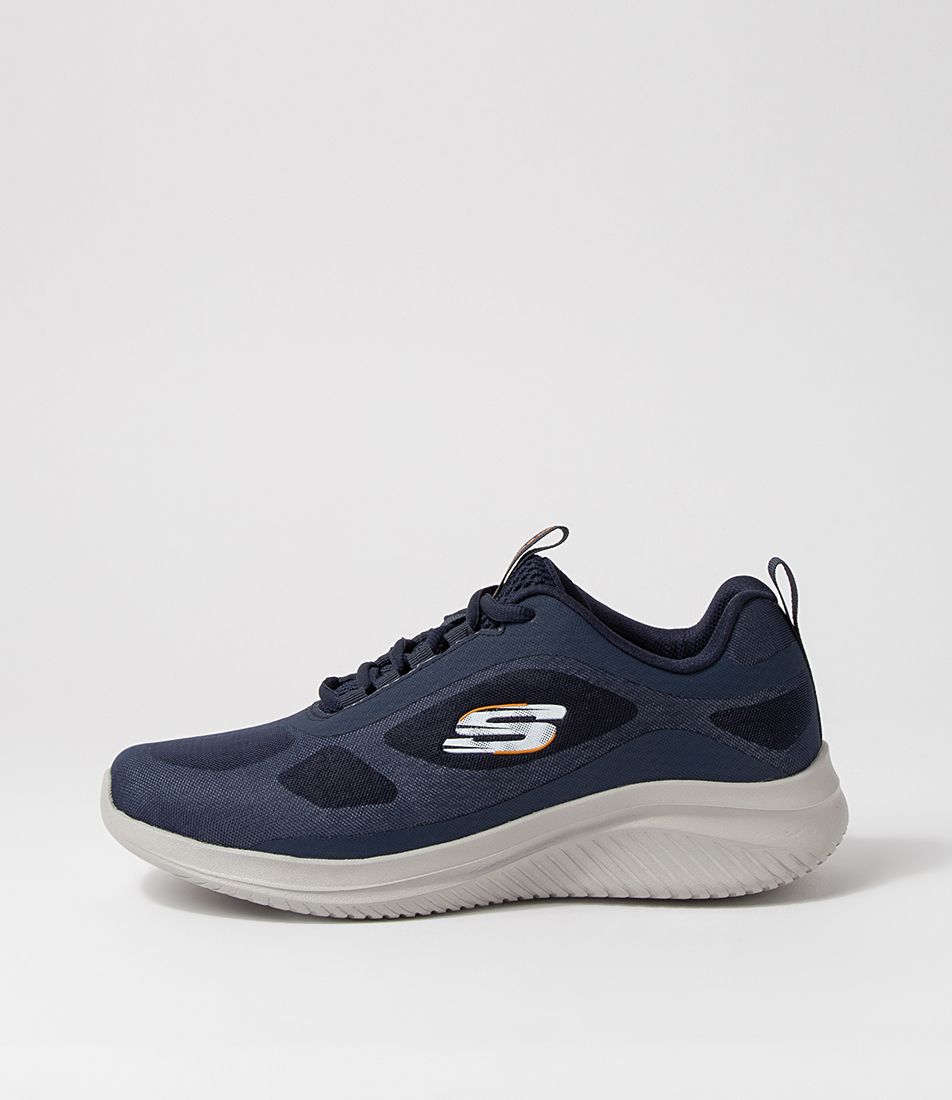 Ultra Flex 3.0 Navy Orange Mesh Sneakers