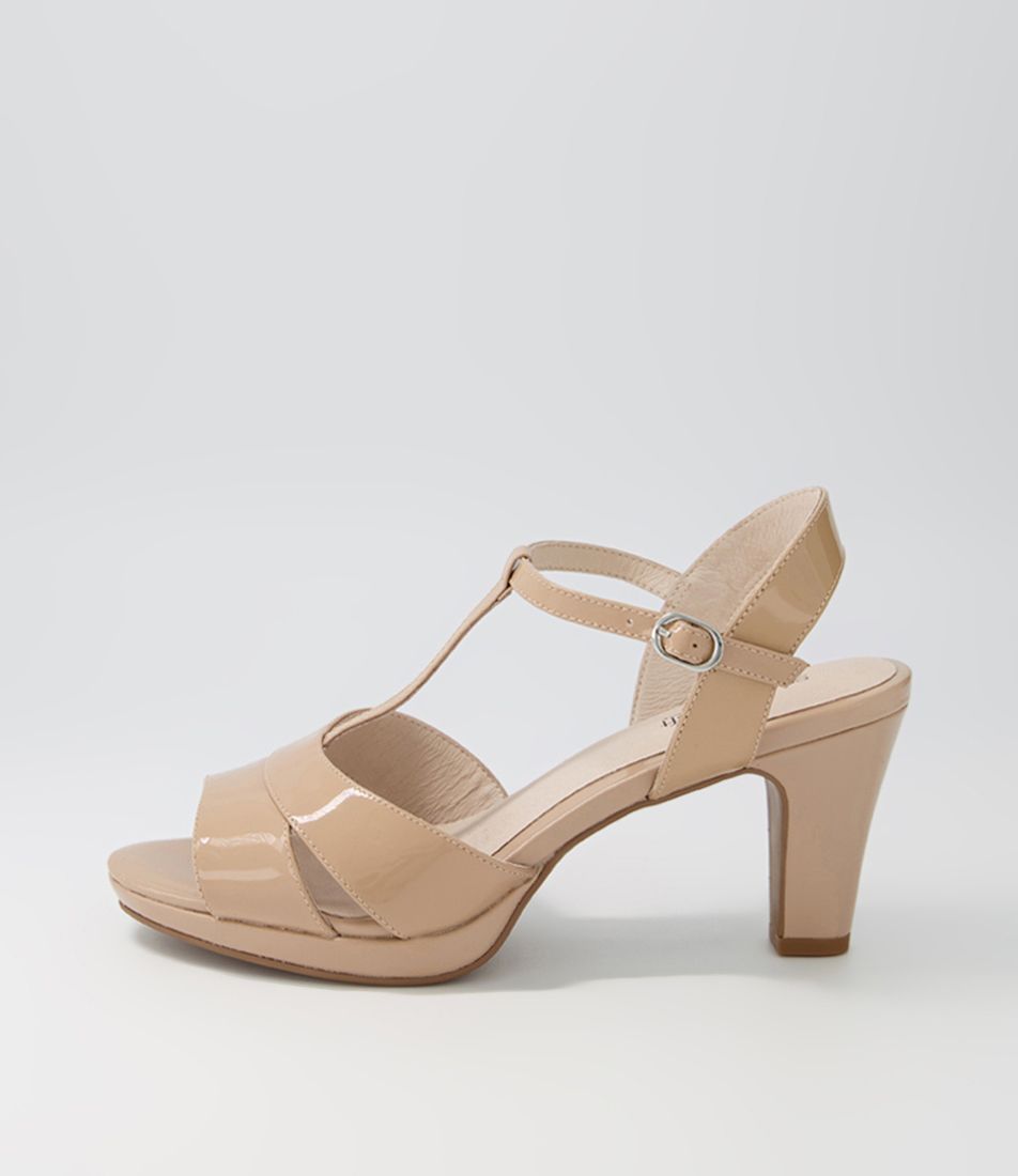 Sable Nude Patent Leather Sandals