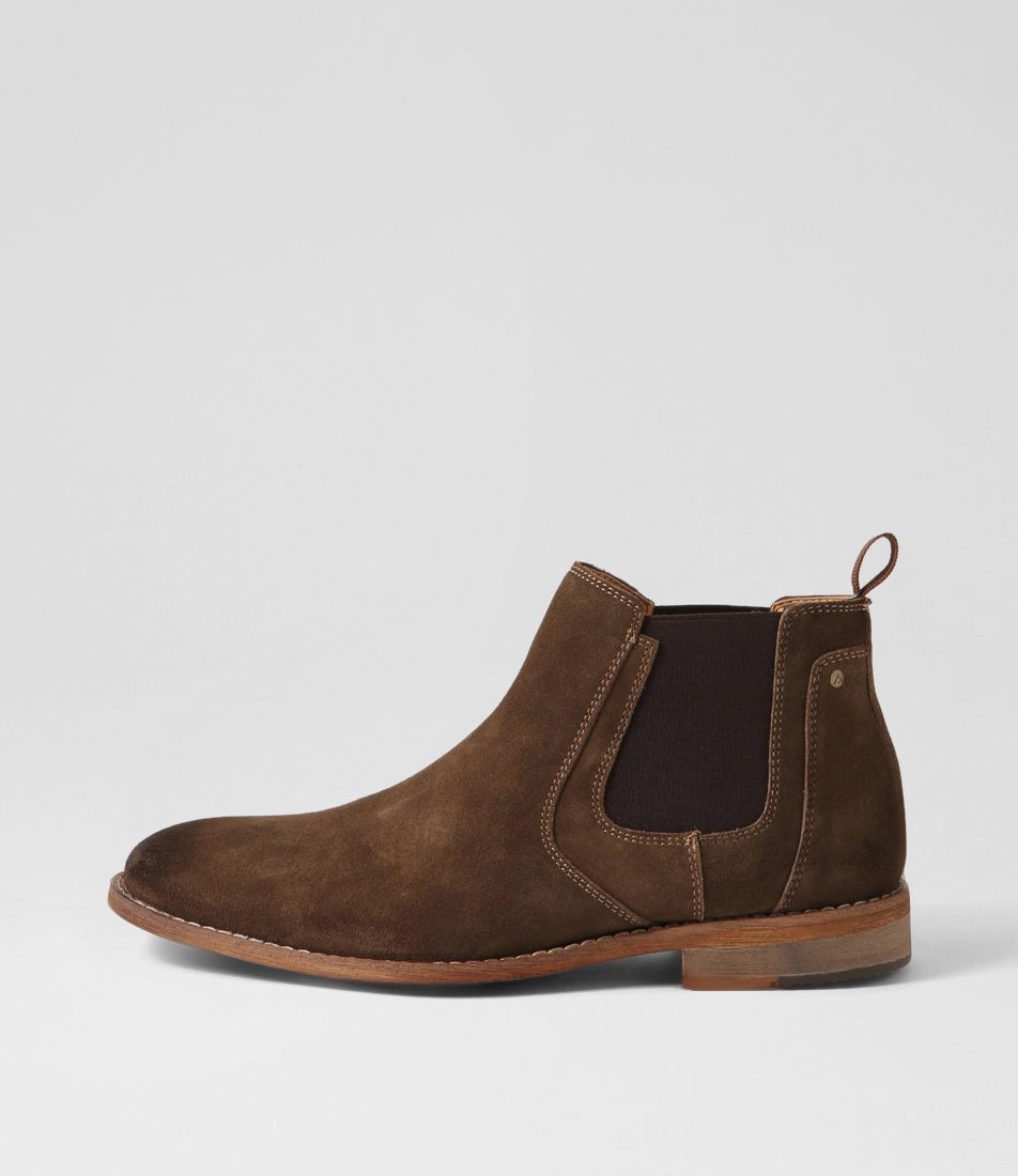 Ethol Olive Suede Chelsea Boots