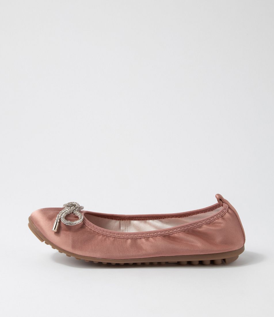 Caulder Mink Satin Flat Shoes