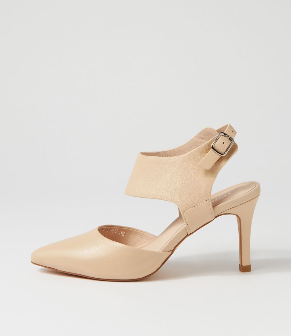 Barlina Nude Leather Heels