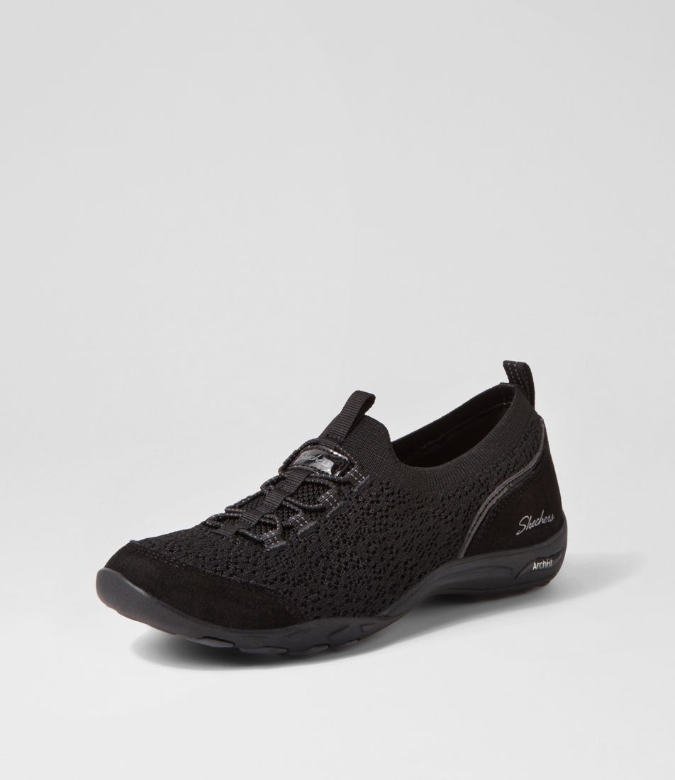 Arch Fit Comfy Black Fabric Sneakers