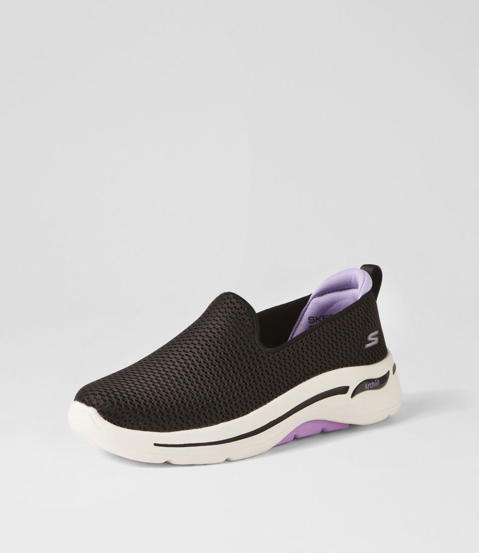 Go Walk Arch Fit Navy Lavender Mesh Sneakers