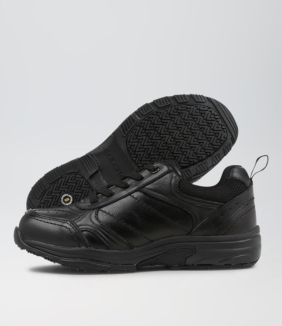 Hype Jnr E Lace Black Leather Sneakers