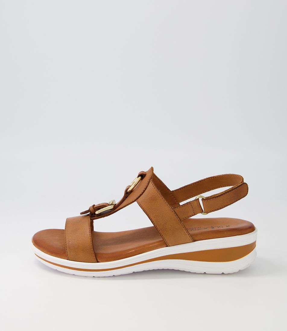 Tomtion New Tan Leather Sandals WS
