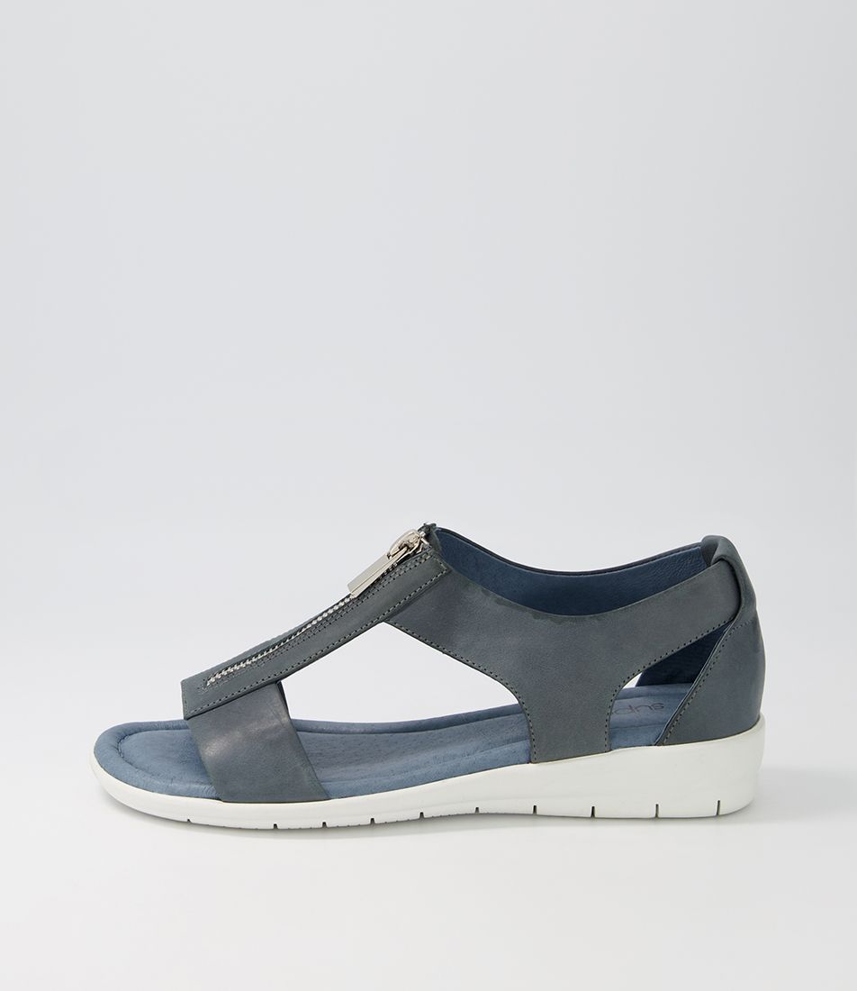 Fare Navy Leather Sandals