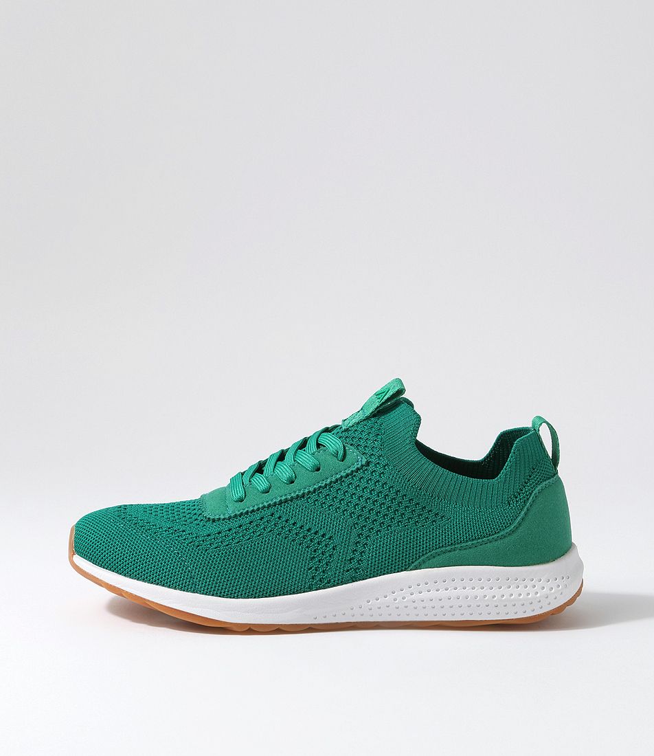 Cassiie Green Recycled Knit Sneakers