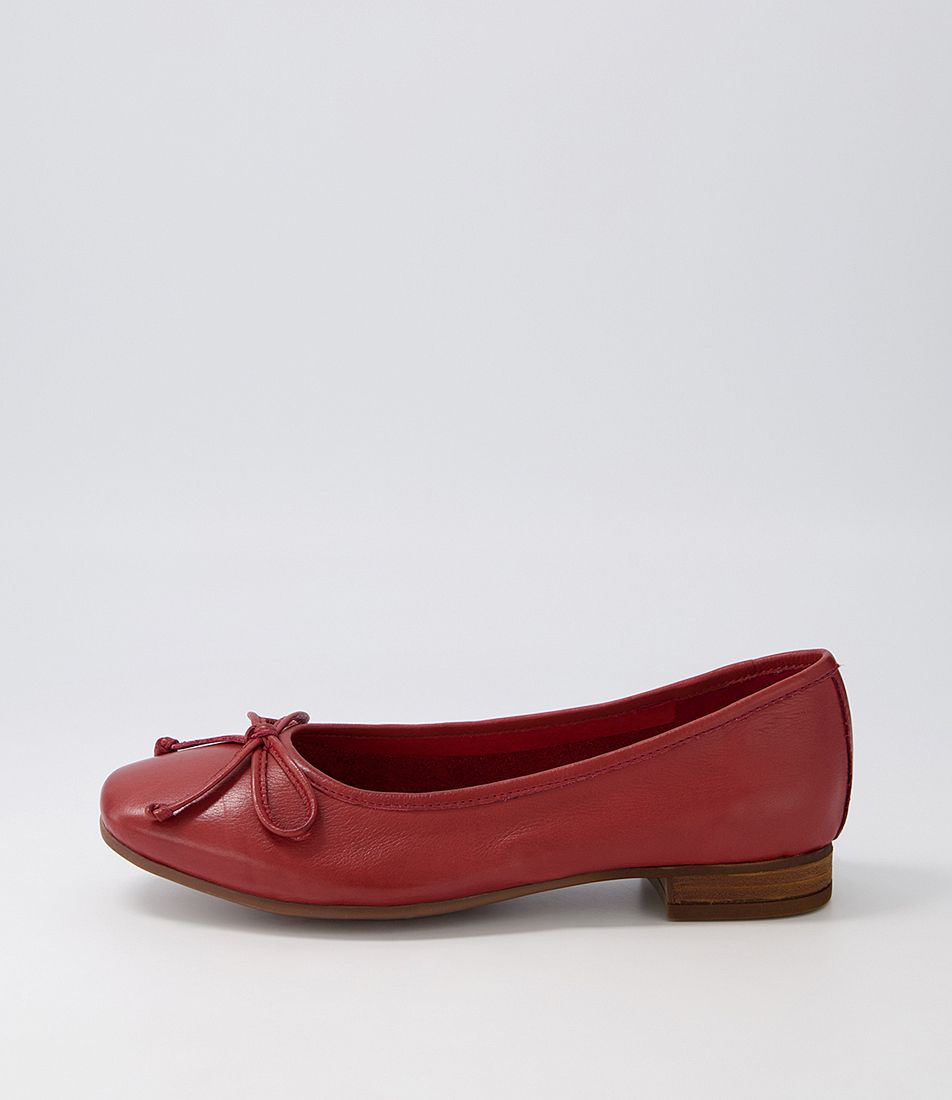 Tess Burgundy Leather Flat Shoes