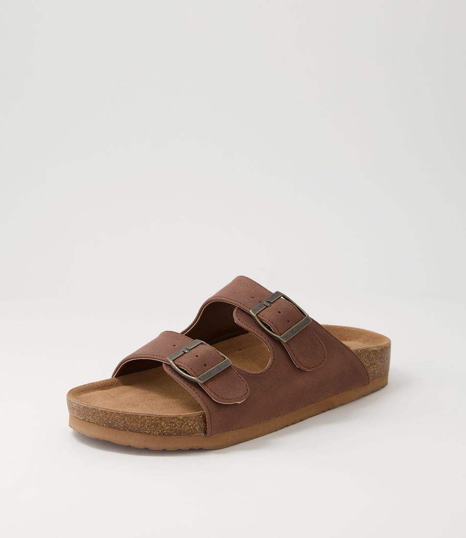 Zigie Mocha Nubuck Pu Sandals
