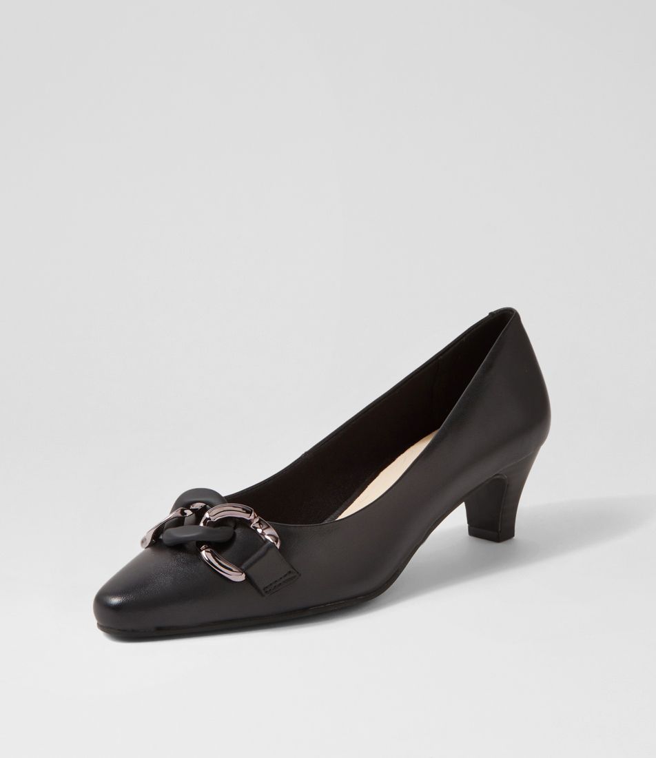 Lovely Black Leather Heels