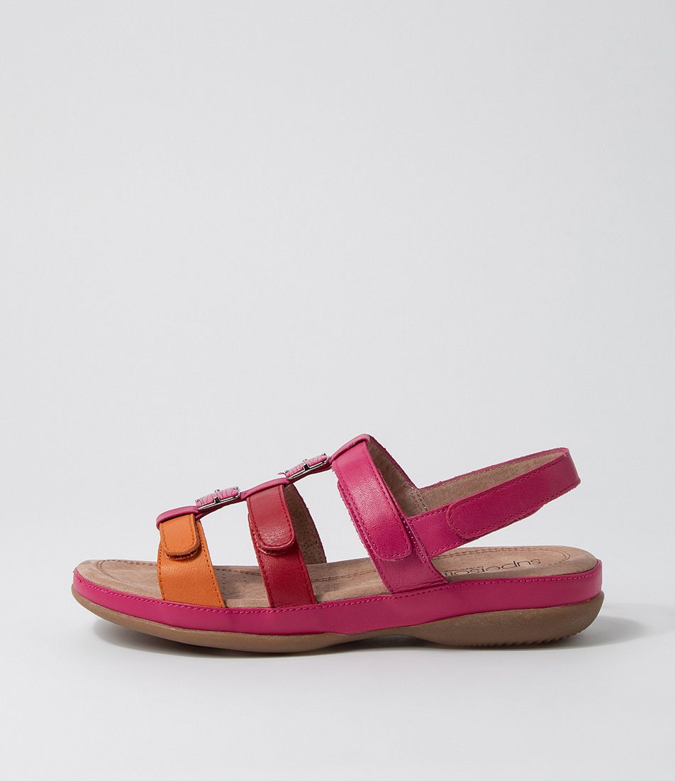 Sitara Orange Fuchsia Multi Sandals