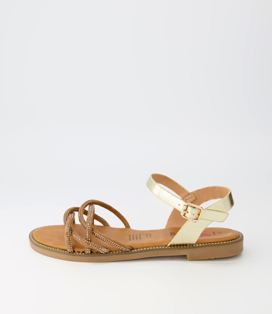 Ashlyn Gold Multi Sandals