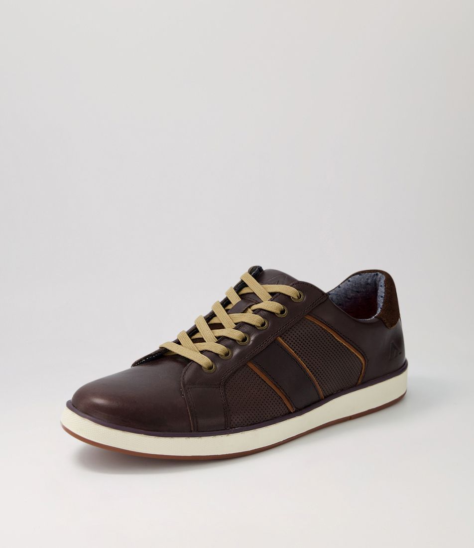Imp Dark Brown Pull Up Leather Sneakers
