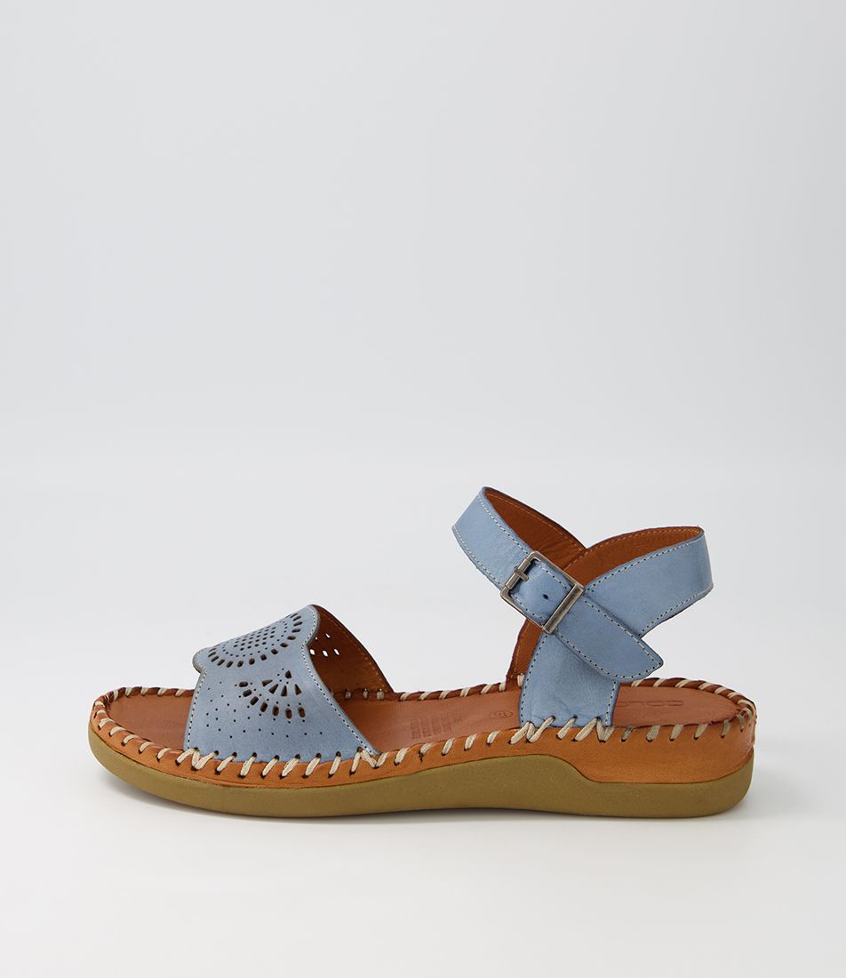 Yelos Denim Leather Sandals