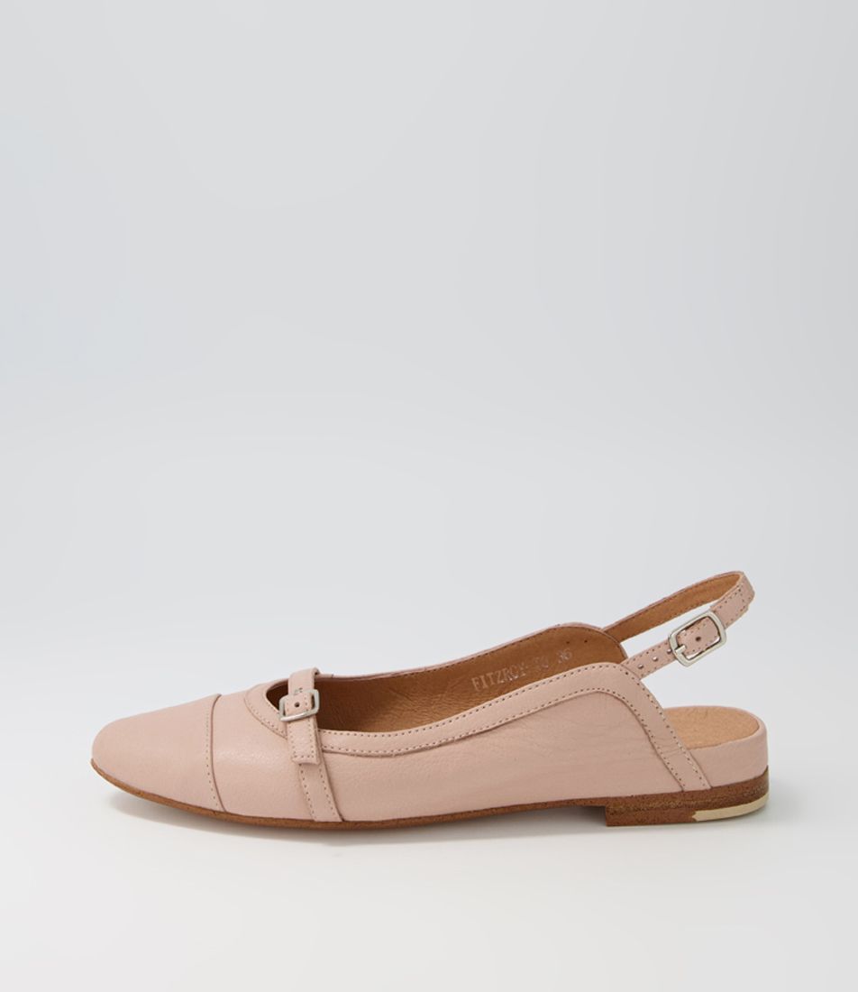 Fitzroy Rose Leather Flat Shoes