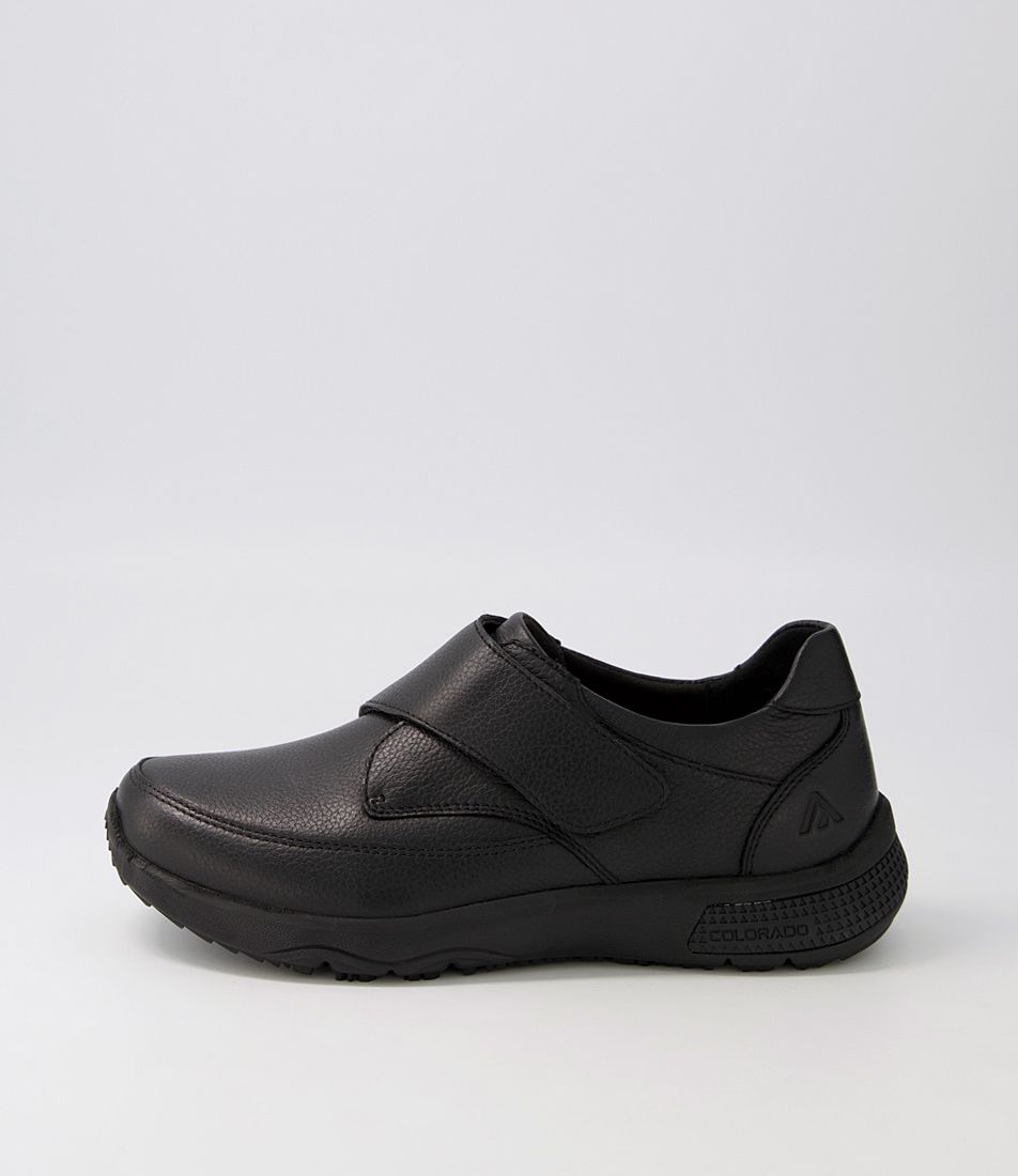 Mellissa Black Tumble Leather Flat Shoes
