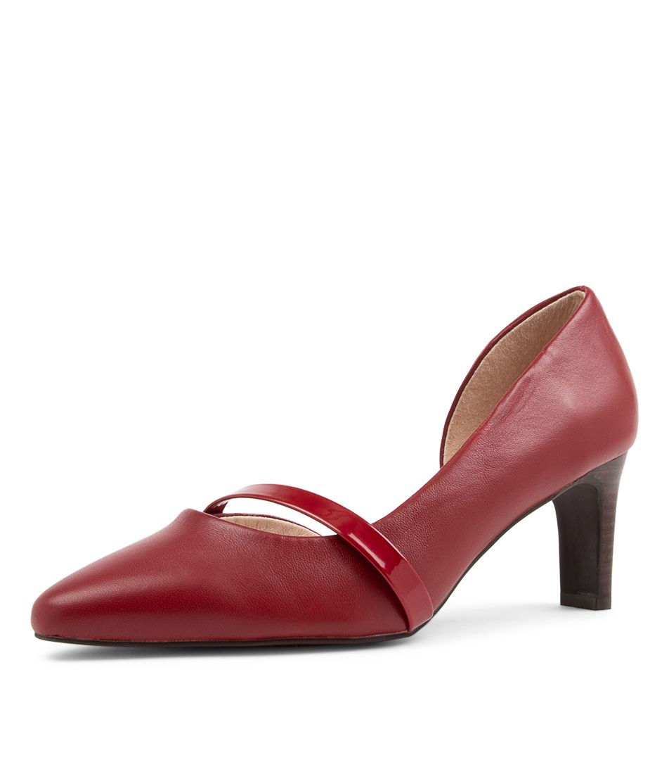 Narda2 Red Leather Patent Heels