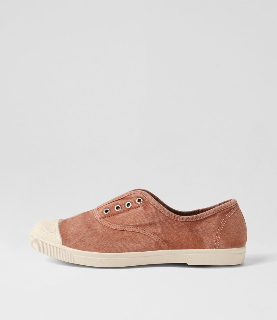 Stratford Naranja Washed Canvas Flat Shoes