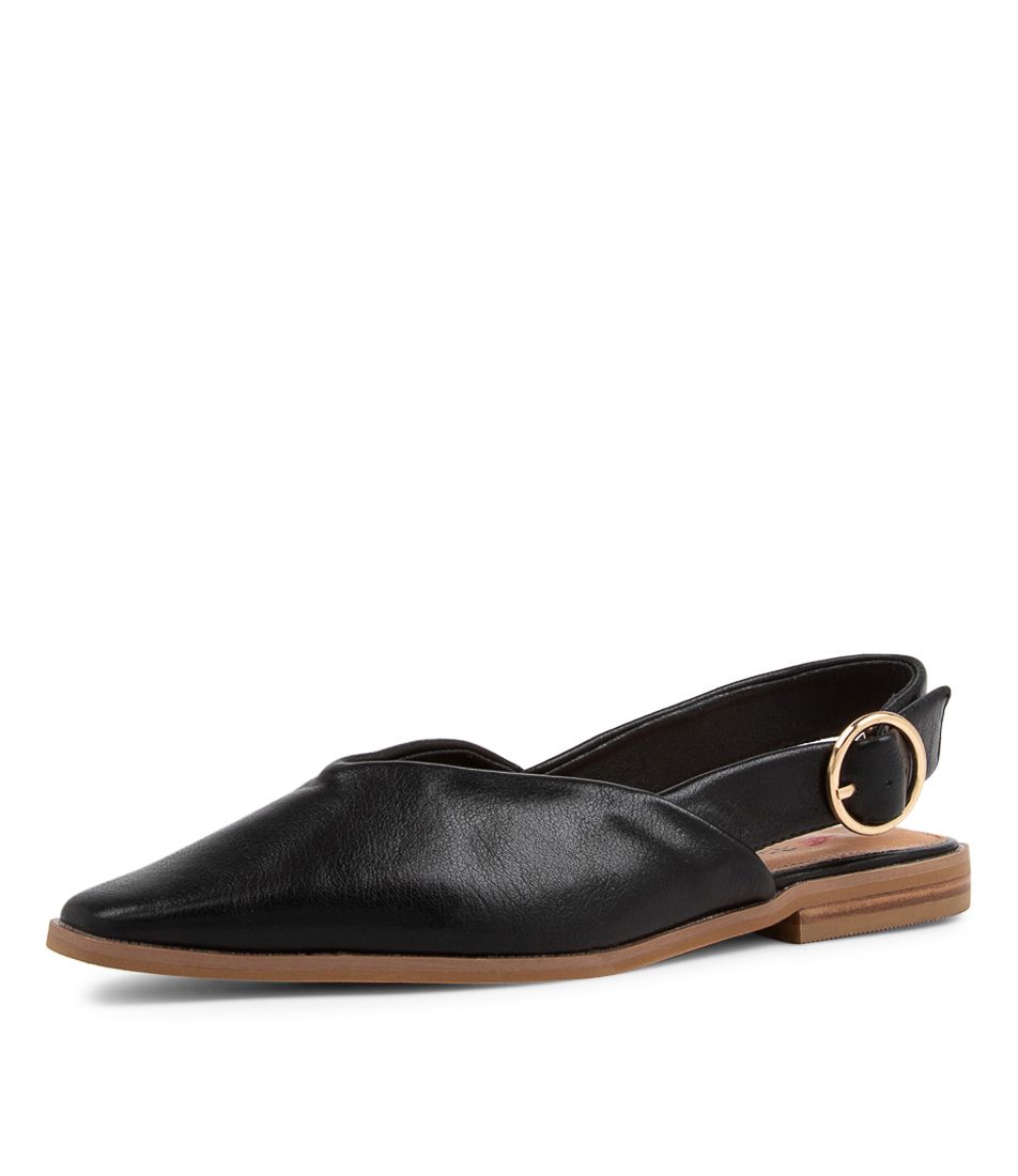 Evalow Black Flat Shoes