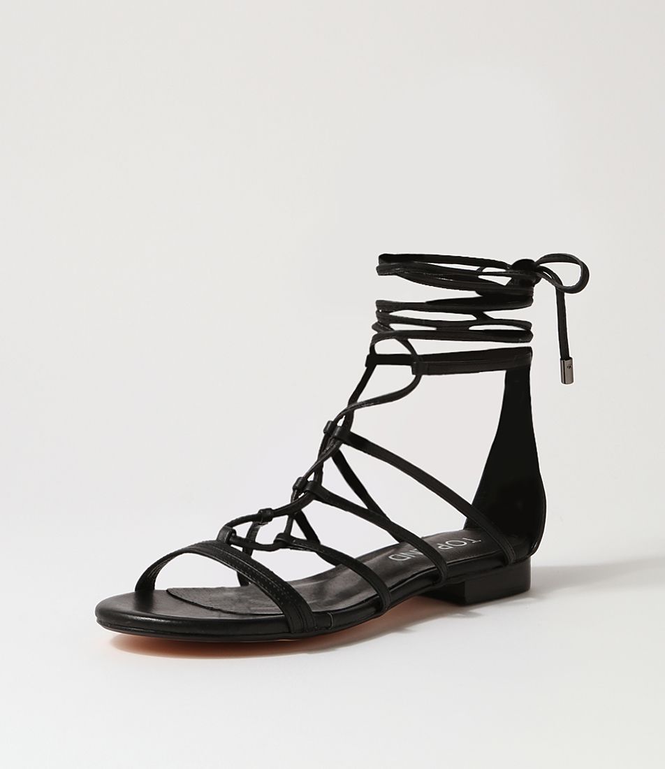 Patton Black Leather Sandals