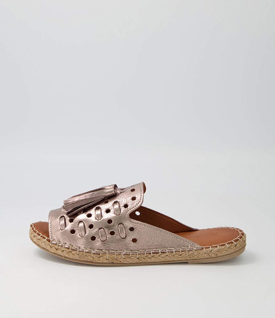 Pilette Silver Leather Espadrilles