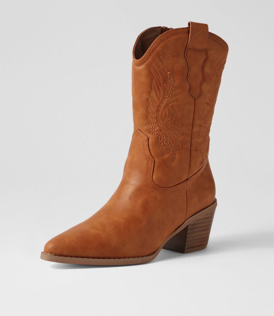Yeehaw Tan Calf Boots