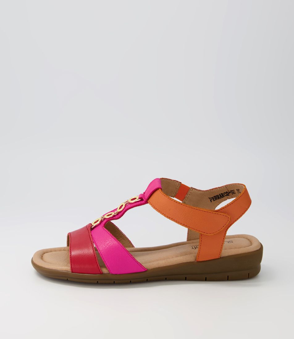 Ferraro2 Red Fuchsia Multi Sandals