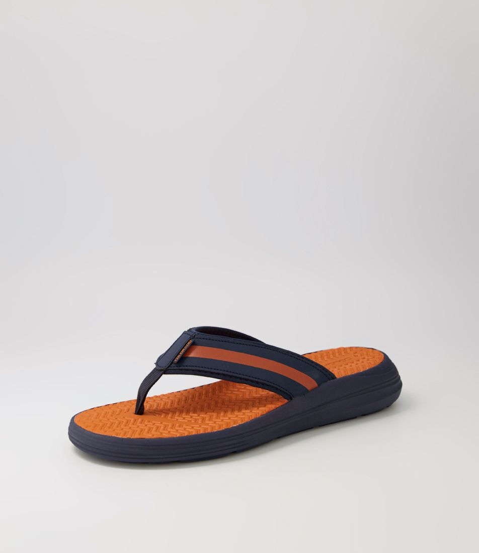 Nile Navy Orange Sandals