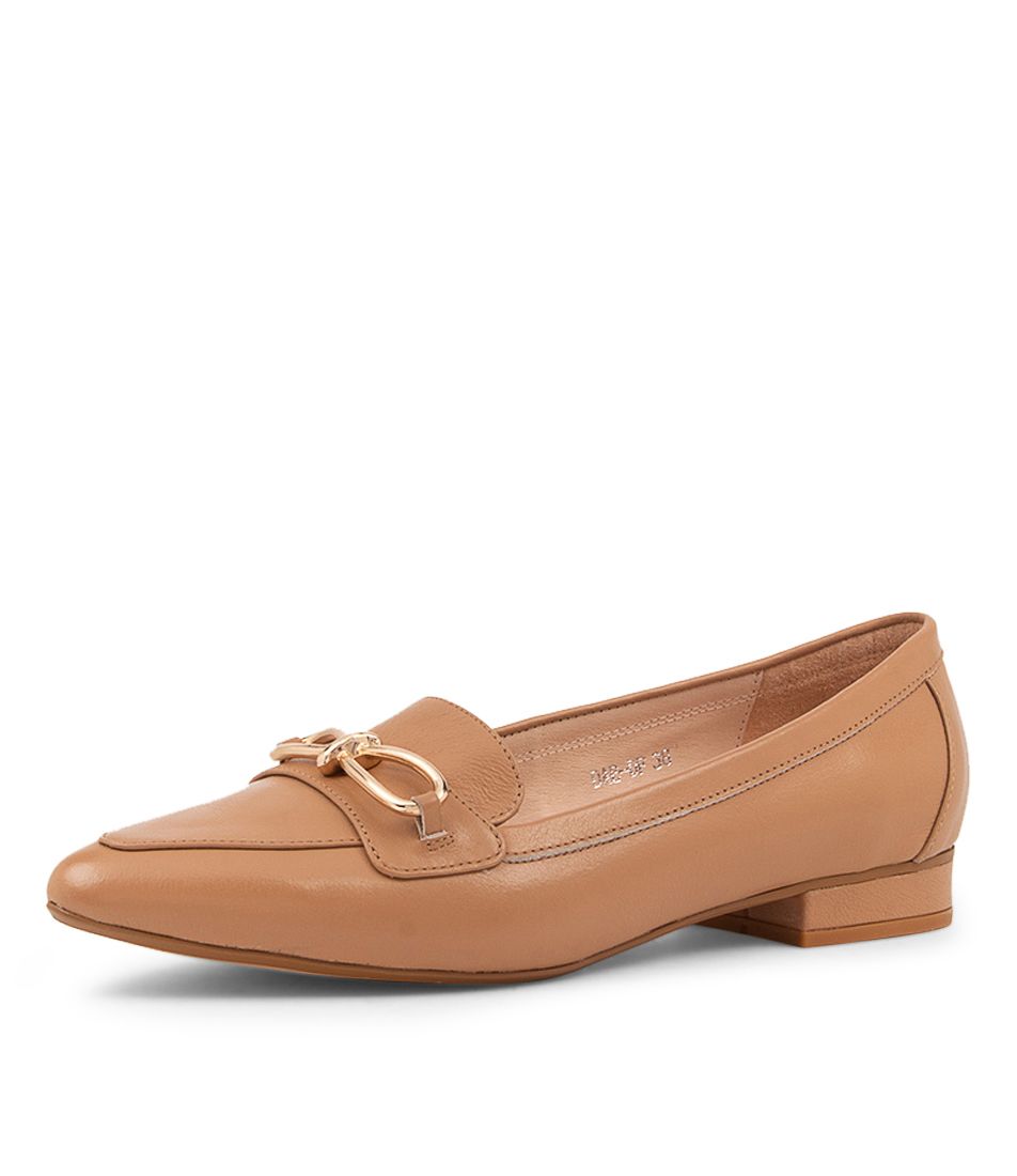 Dae Light Camel Leather Ballet Flats