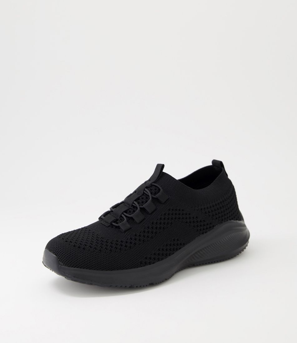 Perris Black Knit Sneakers