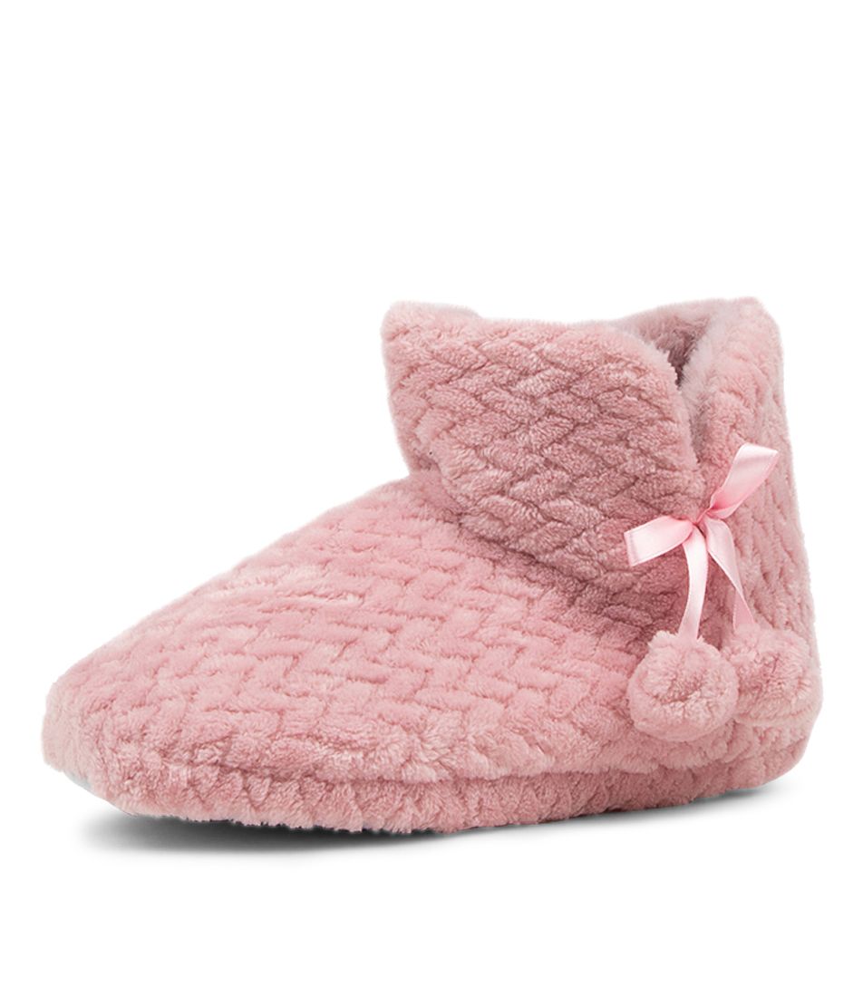 Bettie Pink Fabric Slippers