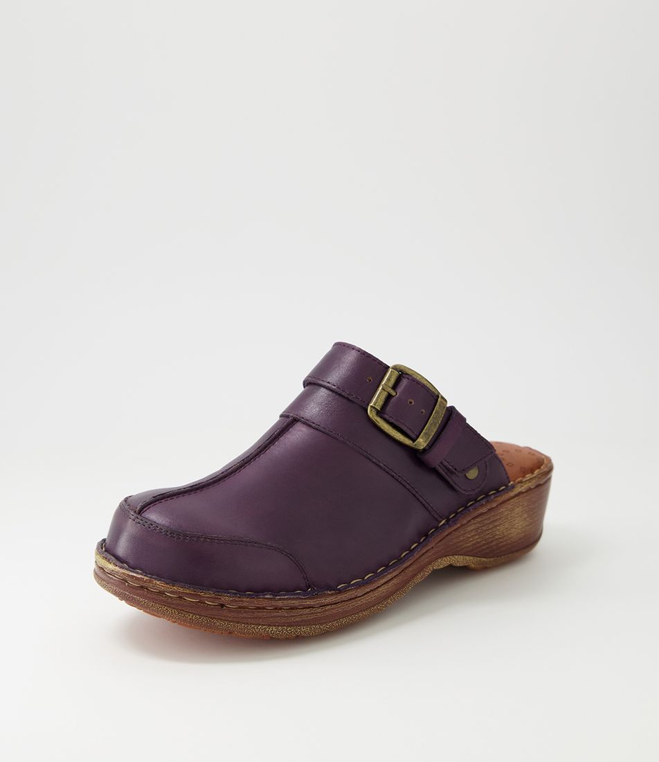 Niliya Purple Leather Heels