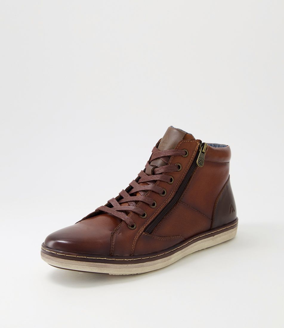 Tungsten Dark Brown Grain Leather Lace Up Boots