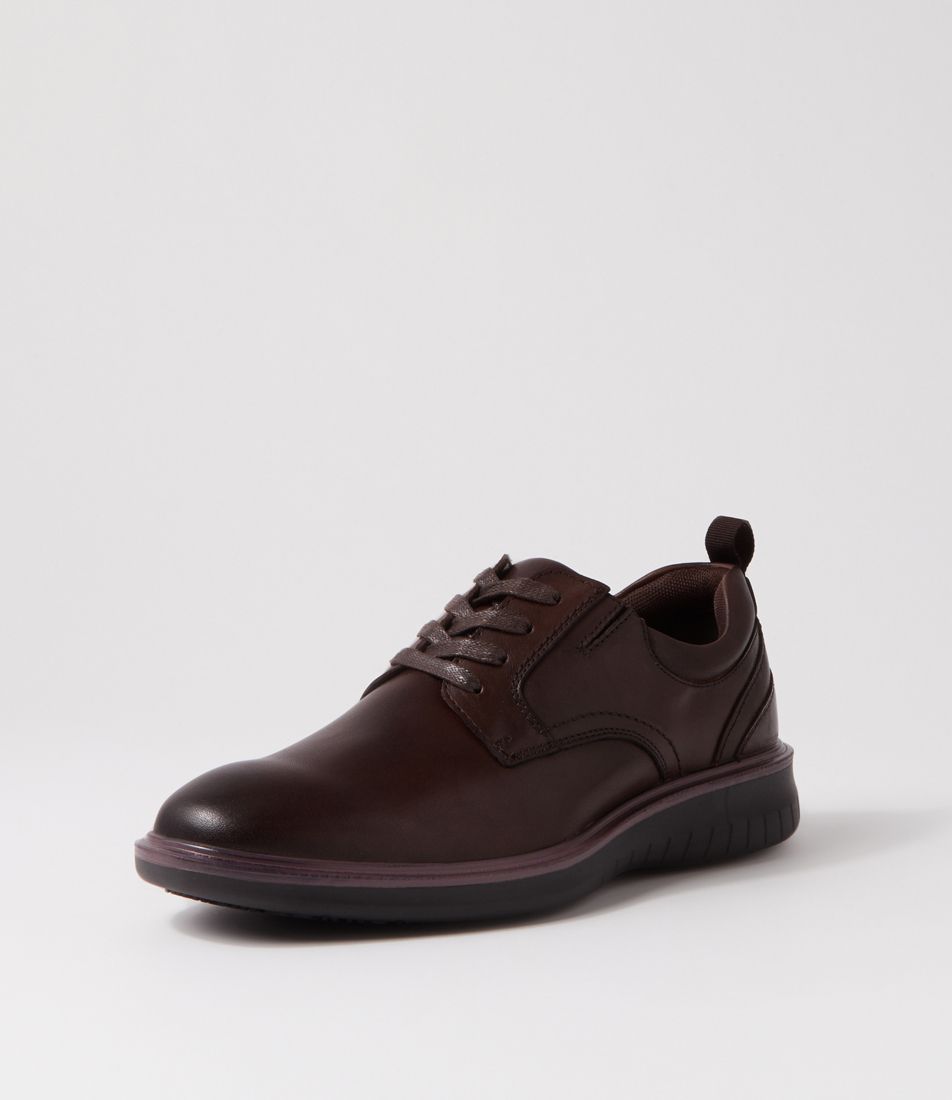 Regan Chocolate Leather Lace Up Flats