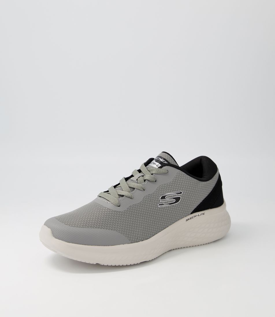 Skech Grey Black Mesh Sneakers