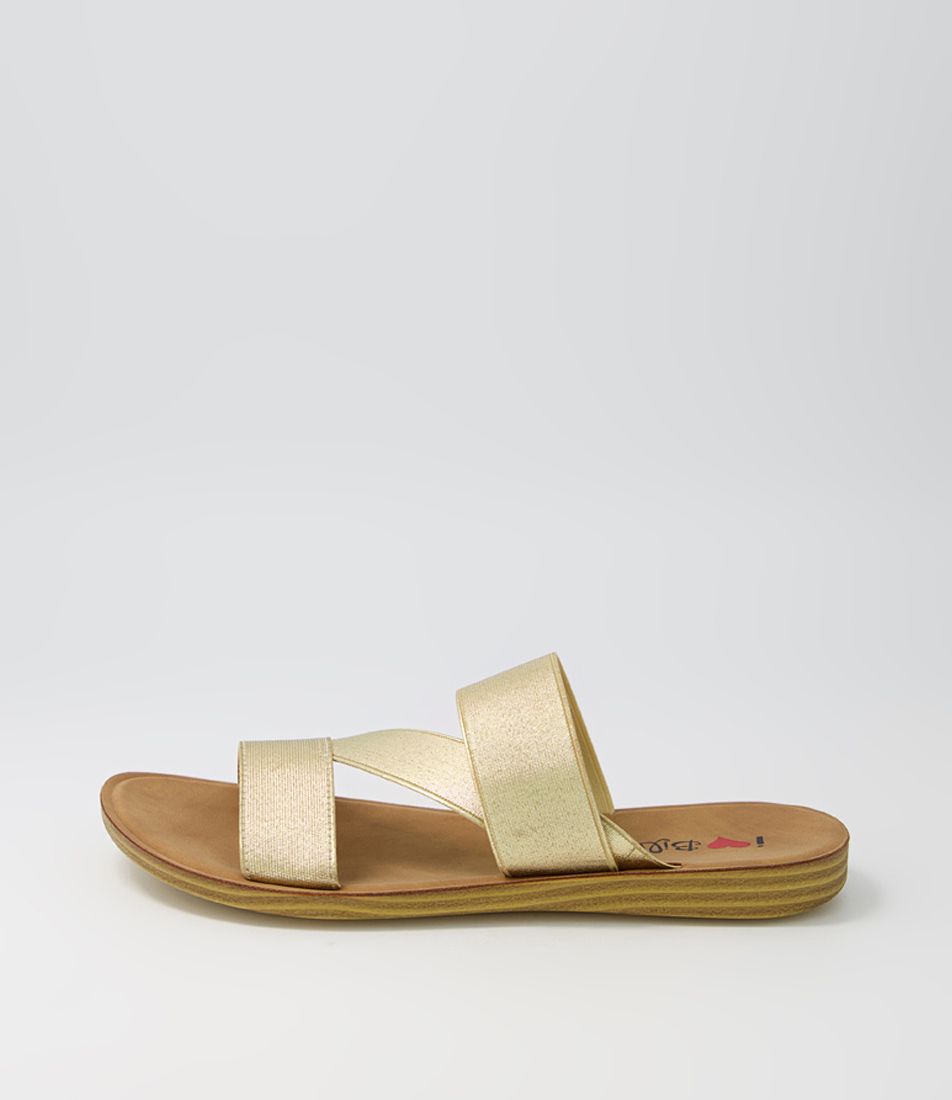 Profondo Gold Elastic Slides