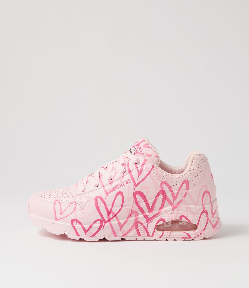 Uno Light Pink Hearts Sneakers