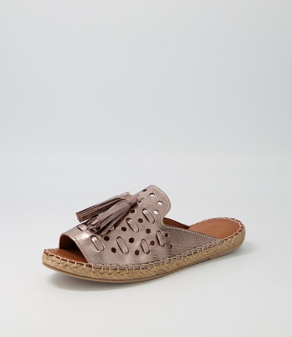 Pilette Silver Leather Espadrilles