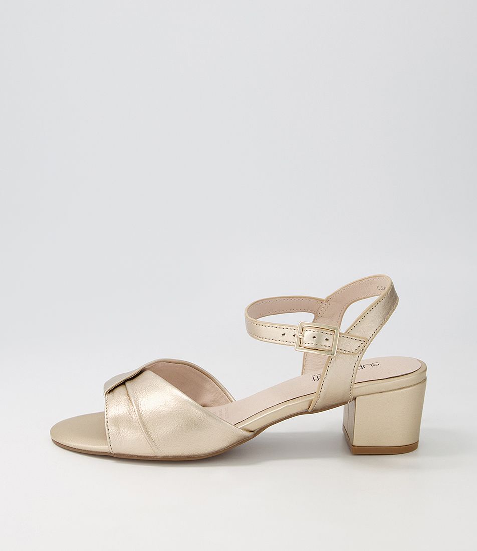 Cleantha2 Platinum Leather Sandals