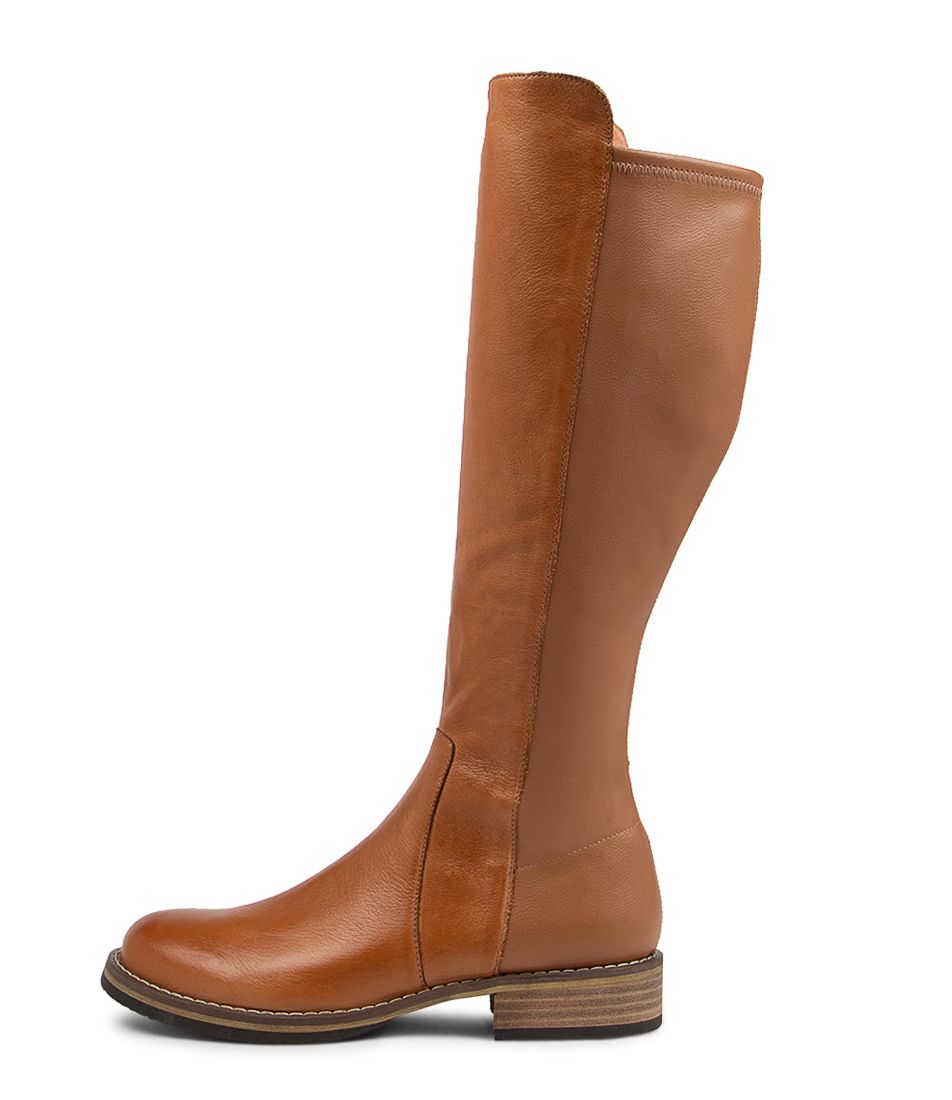 Unknots Tan Leather Knee High Boots