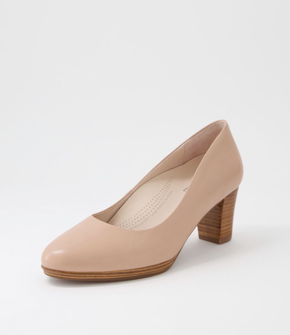Delishs Dark Nude Leather Heels