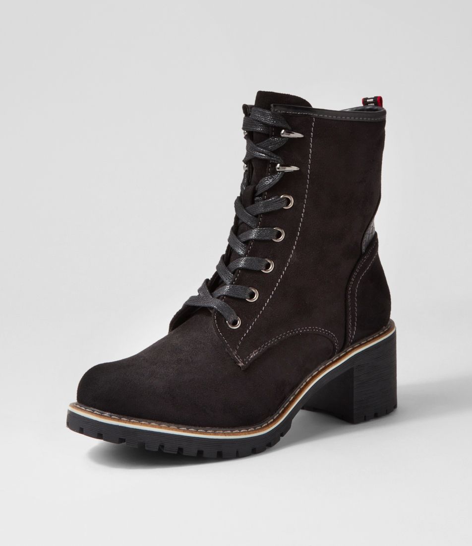 Carhet Black Multi Ankle Boots