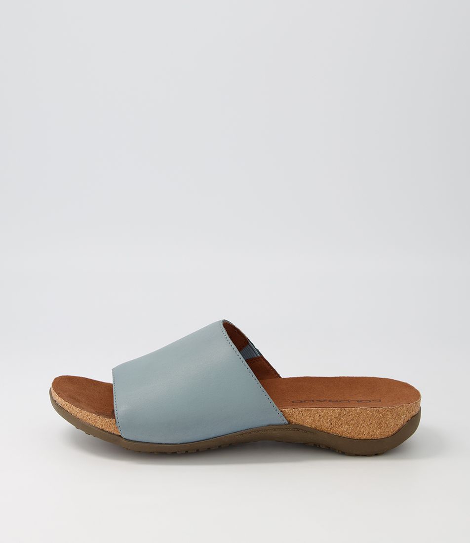 Existely Denim Cf Leather Slides