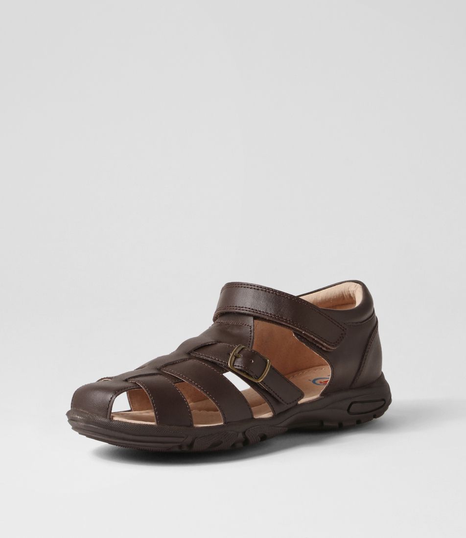 Taylor Jr Brown Leather Sandals