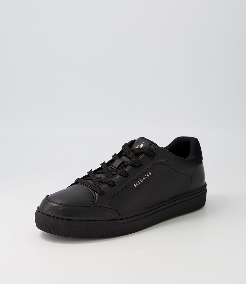 Side Street Black Leather Synthetic Sneakers