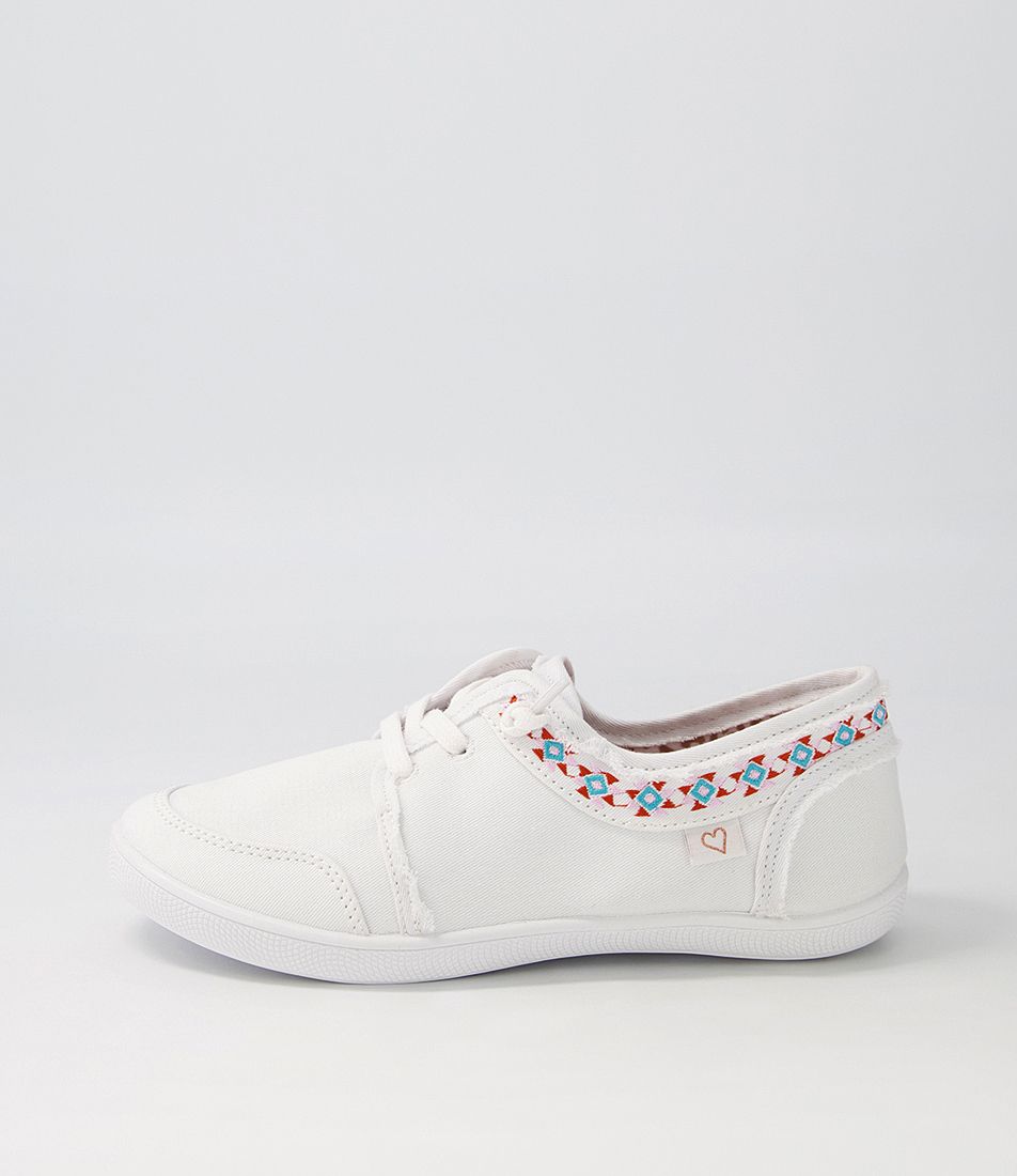 Miley White Canvas Sneakers